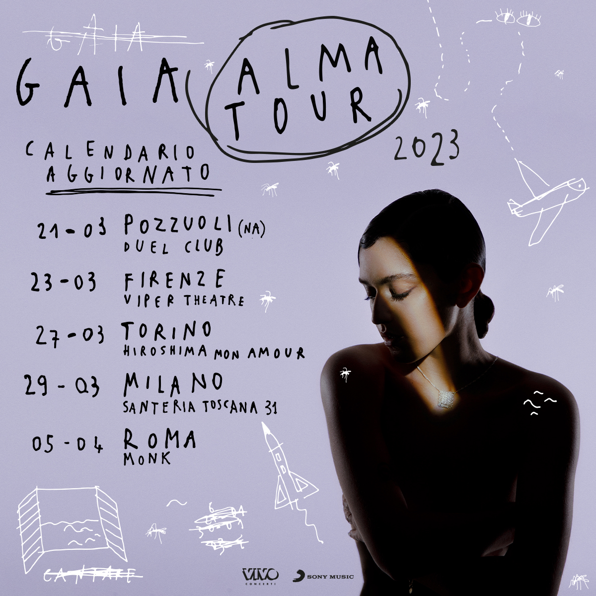 GAIA – NUOVE DATE E VENUE PER “ALMA TOUR”