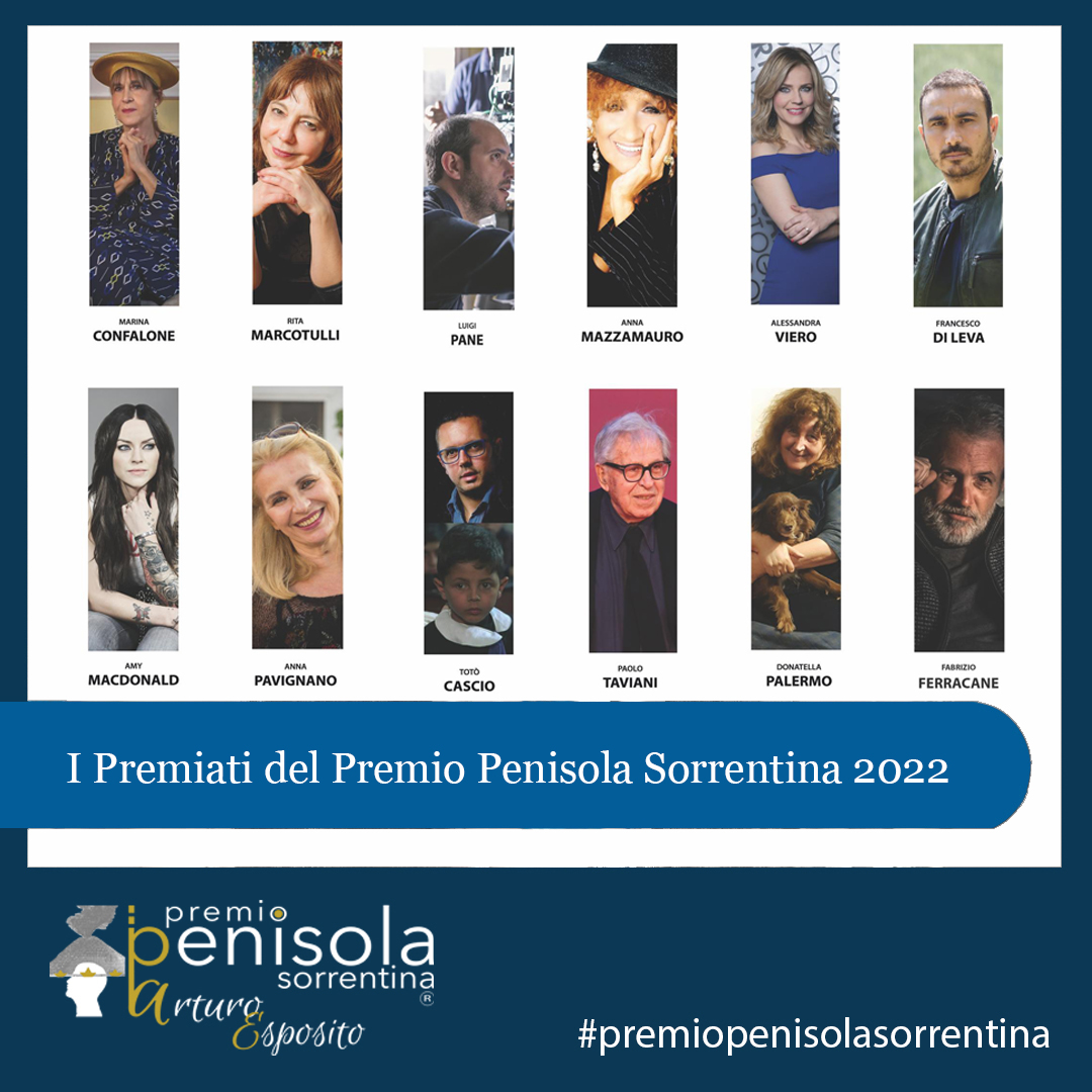 Premio Penisola Sorrentina: riconoscimenti a Di Leva, Cascio, Confalone e Mazzamauro.