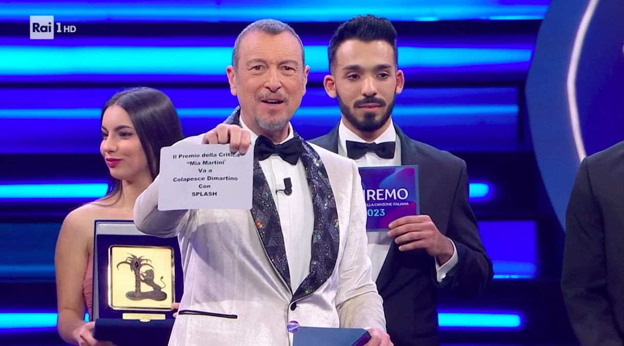 Sanremo 2023, a Colapesce Dimartino il Premio della Critica “Mia Martini”